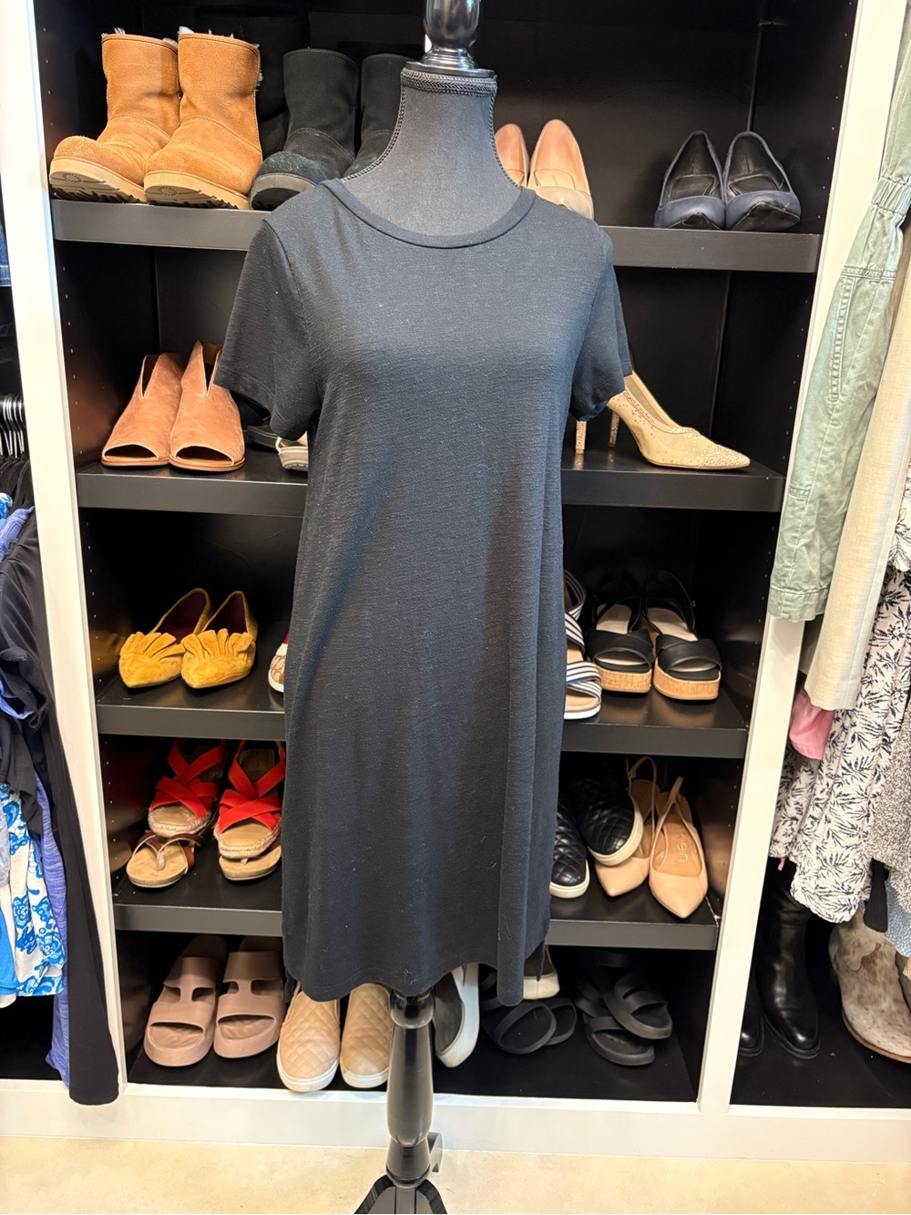 Mossimo Supply Co. Casual Black T-Shirt Dress